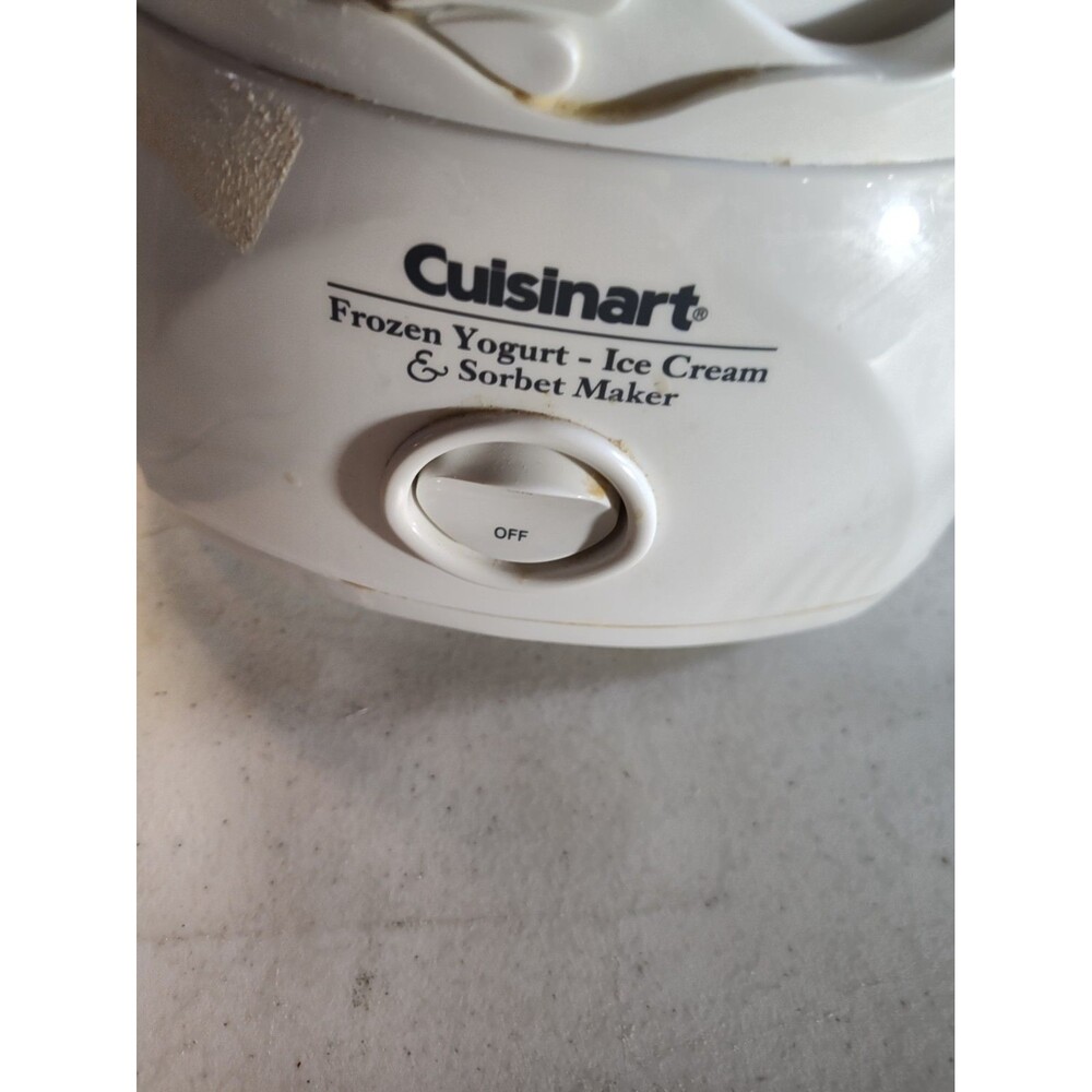 Cuisinart Ice Cream Frozen Yogurt & Sorbet Maker Model ICE-20 Tested Works 1258 - Picture 7 of 8